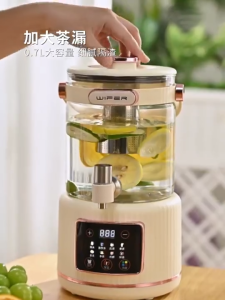 SG [In Stock]3L split flower tea glass Health Pot 24H Reservation Double Filtration Automatic Power Off Kettle