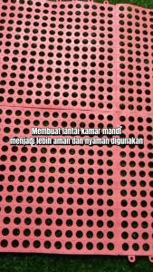 (BISA COD) Alas Kamar Mandi Anti Slip 30 x 30 cm Licin Keset Toilet PVC Karpet WC Karet DIY - Mencegah Lantai Licin dan Air Mengalir Cepat