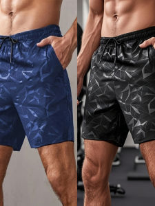กางเกงขาสั้นกีฬาผ้าไหมน้ำแข็งแห้งเร็วสำหรับผู้ชาย 2025 ฤดูร้อนใหม่ กางเกงขาสั้นลำลองสำหรับเล่นบาสเก็ตบอลและวิ่งแบบอเนกประสงค์