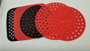 Reusable Silicone Air Fryer Liner Food Grade Non-Stick Air Fryer Mat For 7.5~9 Inch Air Fryers Steamers Kitchen Accessories(Square/Round)