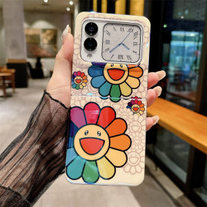 Creative Oil Painting Camellia Huawei NovaFlip Phone Case Foldable Screen Soft Silicone Full Cover Anti-Fall Protective Shell for Women