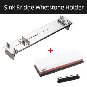 Whetstone Knife Sharpener Water Stone Plate Grinding Charcoal Stone Base Angle Guide Adjustable Whetstones Sink Bridge Holder