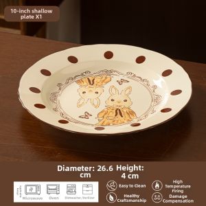Yomerto | Vintage Cartoon High Aesthetics Underglaze Ceramic Bowls Plates