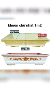 Khuôn đúc chậu chữ nhật 1m2 (khuôn chậu ABS có lòng trong)