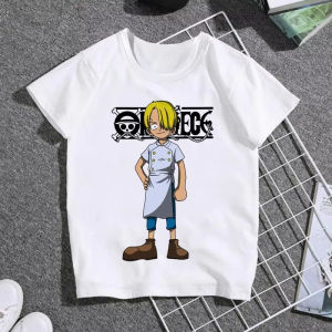 Bandai | 2026 One Piece Luffy Zoro Printed Cotton Short-sleeved T-shirt Cartoon Mens and Womens Summer Casual Versatile Top Y2k Tee