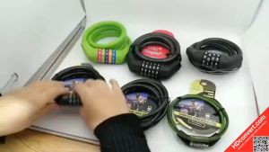 Kunci Sepeda Kabel PIN Serbaguna Tahan Air Warna Hitam