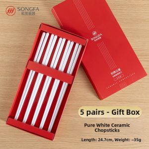 Songfa | Antibacterial Mold-Resistant Ceramic Chopsticks 10 Pairs