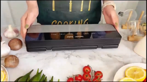 JINSHENG เครื่องซีลสูญญากาศ vacuum sealer ฟรี 30 ถุง ขนาด 20*25 การฆ่าเชื้อด้วยแสงสีม่วง เครื่องสูญญากาศ 98000kp aแรงดูดที่แรงกว่า เครื่องซีลถุง เครื่องสูญกาศ เครื่องซีลถุงพลาสติก