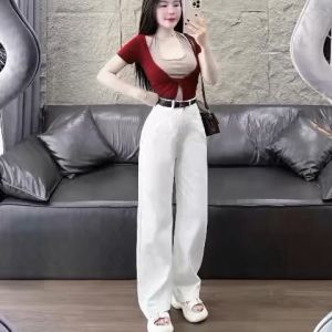 Quần Jean Suông Cao cấp size:SMLXL. Vải dày và co giãn nhiều Đặt biệt không ra màu.Hàng tốt vải không co giãn.