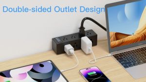 Desk Clamp Power Strip 9-in-1 Desktop Power Strip with 6 Outlets Desk Outlets Connect 2M Extension Cord Flat Plug Desk Extender Power Supply for Office Home NL certification