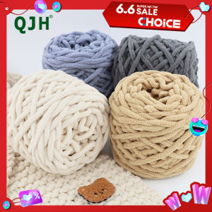 QJH Chunky Blanket Knitting Yarn Luxury Thick Polyester Jumbo Weaving Crochet Craft Yarns for Throw Blanket Pillows 100g/1Ball