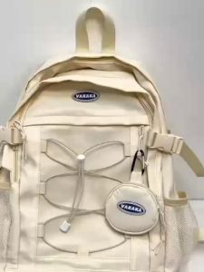 Tas Ransel Basic Gendong Sekolah Pria Wanita Backpack Laptop Trendy Kekinian