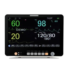 15B จอecg ทางการแพทย์หน้าจอความละเอียดสูง15นิ้วโรงพยาบาล/คลินิก/โฮมาตรฐานหกพารามิเตอร์สำหรับผู้ป่วยเครื่องวัดสัญญาณชีพจรจอภาพข้างเตียงชุดอุปกรณ์เสริมครบชุด ECG/RESP/TEMP/NIBP/SPO2/PRGratis Ongkir