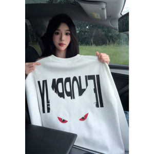 เสื้อฮู้ดคอกลมแขนยาวลายพิมพ์ลายสัตว์ประหลาดลำลองสำหรับผู้ชาย ฤดูใบไม้ผลิและฤดูใบไม้ร่วง ทรงหลวม ระบายอากาศได้ดี ทนทาน