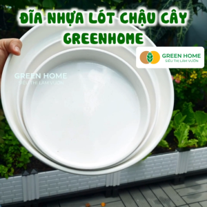 5 Đĩa Nhựa Lót Chậu Cây Greenhome Nhiều Kích Thuóc Hứng Nước Giúp Sạch Bàn Sàn Nhựa Nguyên Sinh Bền Đẹp Chóng Rơi Vỡ