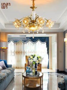 GELAIYA | Elegant Crystal Copper Chandelier
