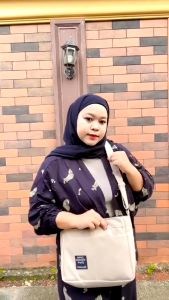 Selempang wanita cewek kotak bahan kulit sintetis slingbag kecil murah bahan tebal COD semarang