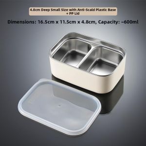 Heat-resistant Compartment Stainless Steel Lunch Tray