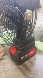 Lithium battery fan with strong wind 8 inch Cordless rechargeable electric fan Strong wind force 21V Outdoor large capacity battery Portable camping tool fan Lithium Battery