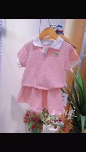 2-10Y Girls Cute Clothes Set Kids Casual Short Sleeve Top+Pant Outfit Summer New Children Comforts Fashion Sportswear Suit