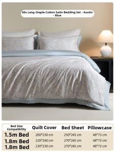 JALICE | Luxury High-Grade 60-count Long-staple Cotton Bed Sheets 4-Piece Set