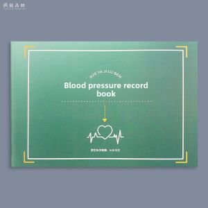 Portable Blood Pressure And Glucose Monitoring Notebook Pregnant Women Diabetes Self-Monitoring Record Book Dual-Glue Paper