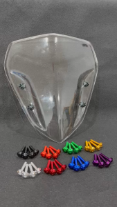 PAKETAN VISOR AEROX 155 PLUS BAUT VISOR CNC 4PCS VISOR FUL AKRILIK PLUS BAUT YAMAHA AEROX 155 HS55