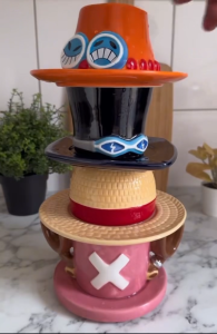 One Piece Luffy Straw Hat Ceramic Coffee Cup & Saucer Set - Creative Anime Mug for Home Use - Durable Ceramic Drinkware Tumblers Set Classic