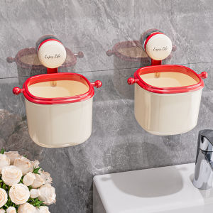 Wall-Mounted Suction Cup Remote Control Storage Box Mobile Phone Air Conditioner Charger Organizer Rack Bedroom Desktop Storage