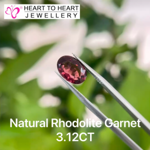 Natural Gemstone Rhodolite Garnet 3.12CT Oval Mix cut Purplish Red from Sri Lanka