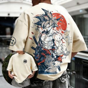 Bandai | Dragon Ball Goku Anime Mens T Shirt Cotton Short Sleeve Tee Saiyan Graphic Print Streetwear Oversized Casual Tops Summer 2026
