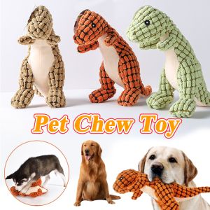 Pet Dog Chew Dinosaur Toys Squeaky Stuffing Pet Supplies for Small Big Dogs