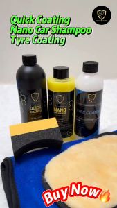 【CP CAR Detailer】Wash + Coating+ Tyre Coating COMBO SET Nano Car Shampoo + Quick Coating + Tyre Coating Car Wash & Care Set