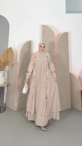 Gamis Ayara Set Hijab Bordir Ceruty: Model Terbaru & Elegan