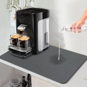 VIKAMA Simple Kitchen Draining Pad Silica Clay Coffee Machine Pad Heat Insulation Anti-Splash Tableware Pad Home Decoration