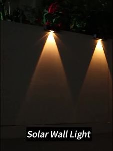 Solar Outdoor Wall Lights Waterproof LED Downlight Solar Powered Fence Light for Garden Patio Deck Outdoor Patio Yard Decor