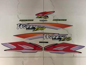 Bộ tem Wave Thái 110 đời 99 màu xanh nhớt hàng nhập Thái Lan chất lượng cao dànht rangtr lí riê n gcho dòng xe này tem tẩy phim lên màu ánh kim loại zin theo xe giá b ánc ực t ốt bán lẻ như bán sỉ