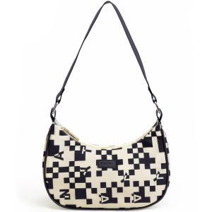 TINYAT 2024 Fashion top quality cute pure color tote hobo bag Nylon Shoulder Bags for Women Elegant Feminine Handbags with Zipper Closure