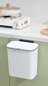 Kitchen Trash Can with Cover Sliding Wall Mounted Hanging Trash Bin for Bathroom