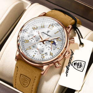 POEDAGAR | POEDAGAR Luxury Sports Men Watch Waterproof Luminous Leather Quartz Man Wristwatch Chronograph Date Military Mens Watches Reloj