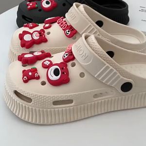 BRONSKI White Sandals For Women Strawberry Bear Korean Fashion Beach Slippers For Women