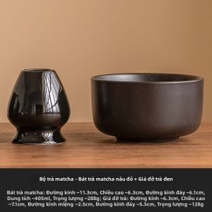 JISU | Bộ Bát Trà Xanh với Đũa và Giá Để Dùng Hàng Ngày