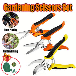 2025 New 3PCS Garden Pruning Shears Set Ergonomic handled pruning shears Suitable for women men and professional gardeners.