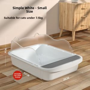 Large Semi-enclosed Top Entry Litter Box