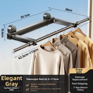 TIANDIYU | Foldable Invisible Extendable Balcony Drying Pole