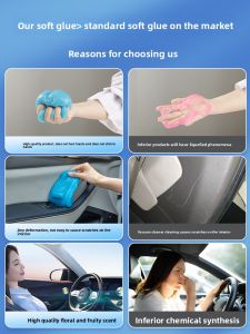 HELLOLEIBOO | Car Interior Soft Silicone Dust Cleaning Agent Vehicle Mounted Vacuum Mud Cleaning Glue Dust Removal Tool Car Care Product