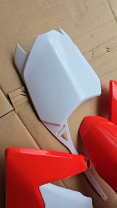 ชุดสีวิบาก สีแดง-ขาว ทรง HONDA CRF 110 แปลงใส่ wave nova dash เปลือก+ถังน้ำมัน+เบาะ เฟรมวิบาก 9 ชิ้น ฮอนด้า ซีอาร์เอฟ 110 แฟริ่งวิบาก LR