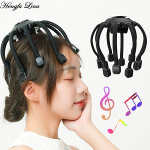 Hengfa Lina Electric Octopus Claw Head Massager Scalp Therapeutic Head Scratcher Relief Stress Fatigue Bluetooth Hair Stimulation