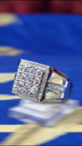 Cincin pria berlian mewah elegan A03