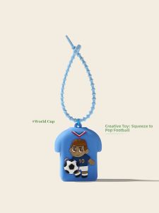 LONGKUI | Soccer Themed Squeeze Toy Charm